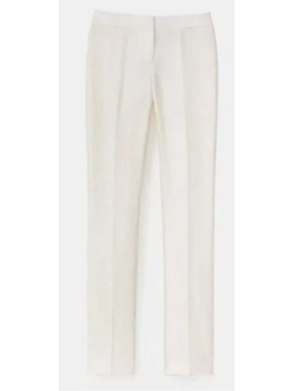 LAFAYETTE 148 100% Linen Barrow Straight Leg Pants in Raffia Cream Size US 10